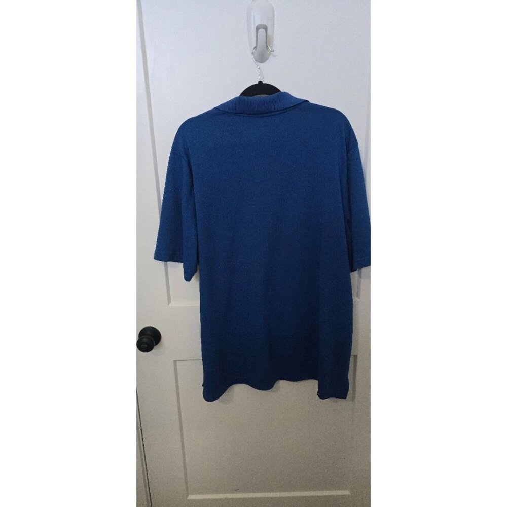 Mens XL Blue Polo Shirt By BCG 100% Polyester - Picture 2 of 3